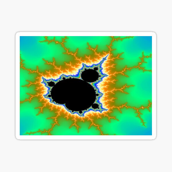 Mini Mandel Wide Mandelbrot Fractal Sticker