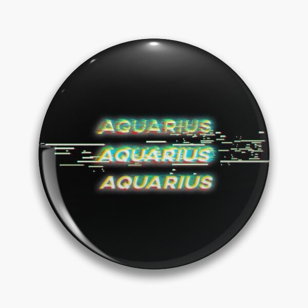 Item preview, Futuristic Aquarius Glitch Effect Zodiac Sign Text designed and sold by Cefani Musk.