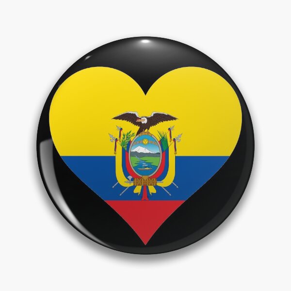 Item preview, Ecuador Ecuadorian flag flag heart designed and sold by GeogDesigns.