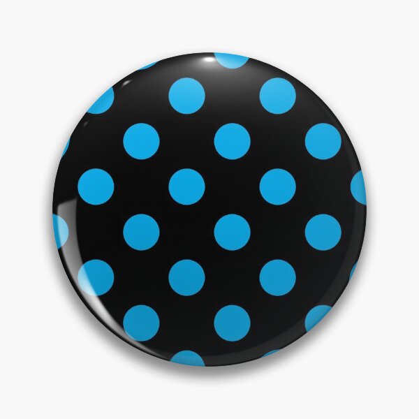 Item preview, Blue Polka Dots on Black Background designed and sold by Bumblefuzzies.