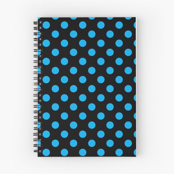 Aperçu de l'œuvre Pois bleus sur fond noir créée et vendue par Bumblefuzzies.