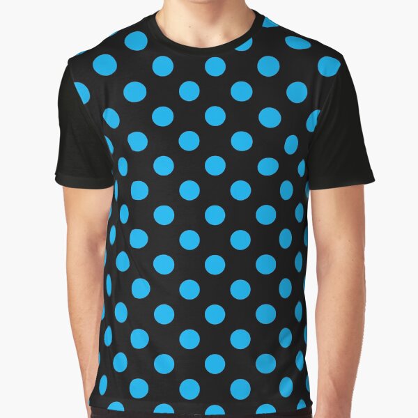 Item preview, Blue Polka Dots on Black Background designed and sold by Bumblefuzzies.