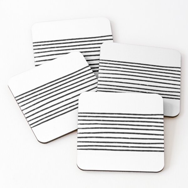 Item preview, Minimalist Hand Drawn Stripes Pattern (black/white) designed and sold by Design Minds Boutique.