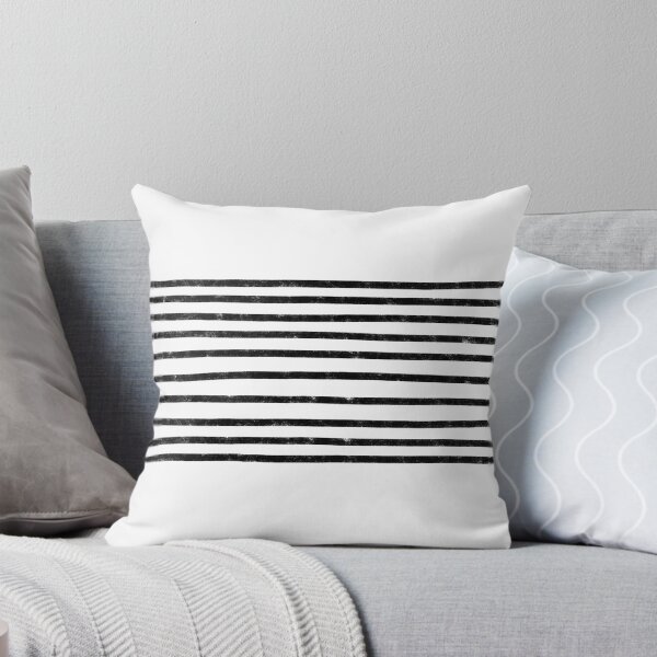 Item preview, Minimalist Hand Drawn Stripes Pattern (black/white) designed and sold by Design Minds Boutique.