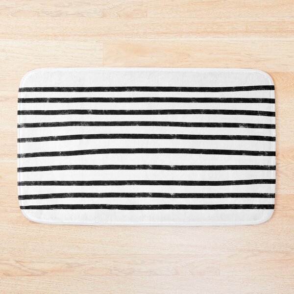 Item preview, Minimalist Hand Drawn Stripes Pattern (black/white) designed and sold by Design Minds Boutique.