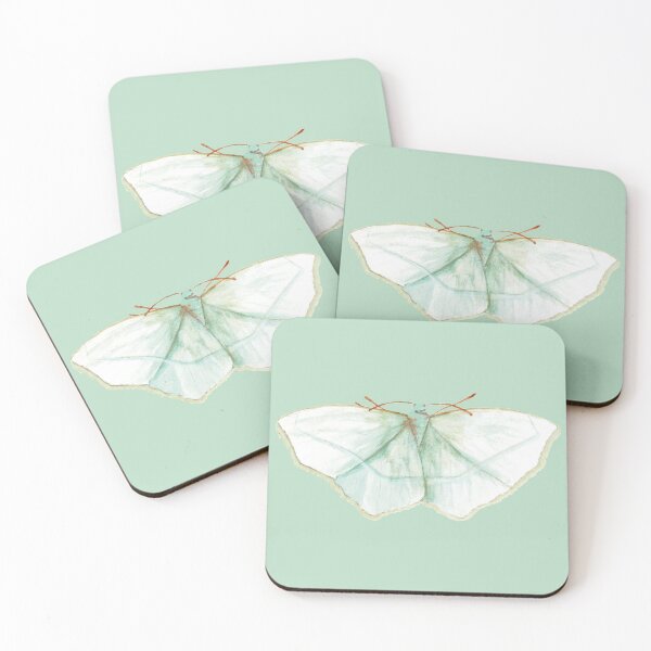 Item preview, Soft Green Geometer Moth Watercolor Painting designed and sold by Danica Templeton.