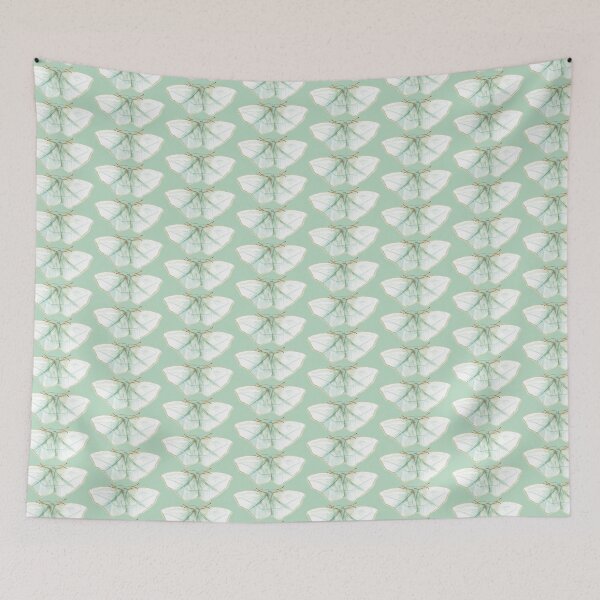 Item preview, Soft Green Geometer Moth Watercolor Painting designed and sold by Danica Templeton.