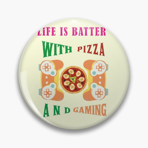 Item preview, Life is Better with pizza and Gaming designed and sold by smartness-shop.