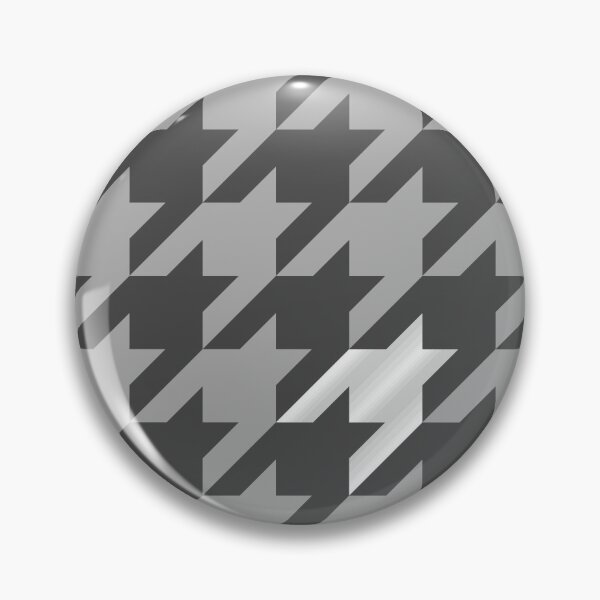 Item preview, Monochrome Houndstooth with Silver Accent designed and sold by Valerie Bennett.