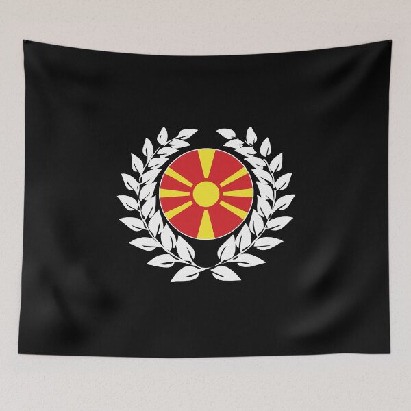 Item preview, North Macedonia Macedonian flag flag designed and sold by GeogDesigns.
