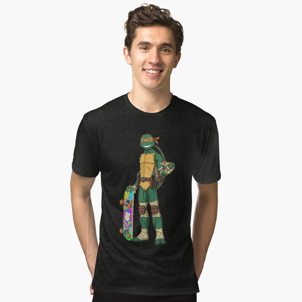 Custom Teenage Mutant Ninja Turtles Michelangelo Skateboard Classic T-shirt  By Cm-arts - Artistshot