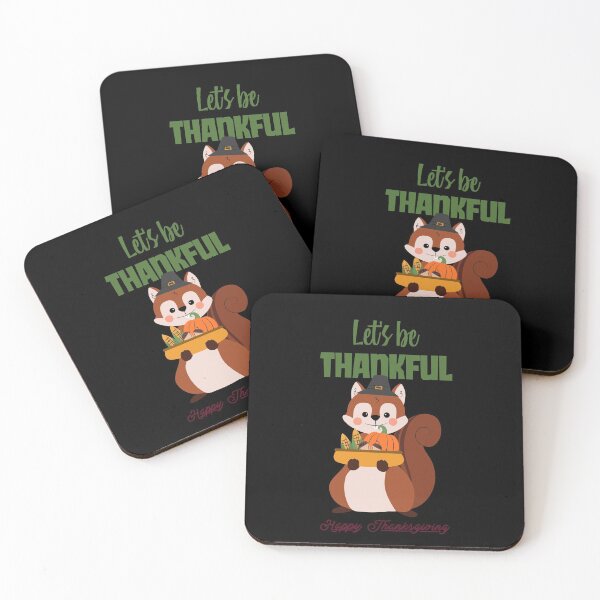 Item preview, Let's Be Thankful Squirrel Thanksgiving Holiday designed and sold by RGVDesigns.