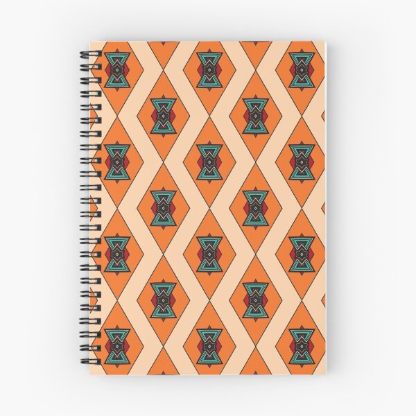 Item preview, 1970's Orange Diamonds With Bowties - Abstract Geometric Seamless Pattern designed and sold by FlawlessPattern.