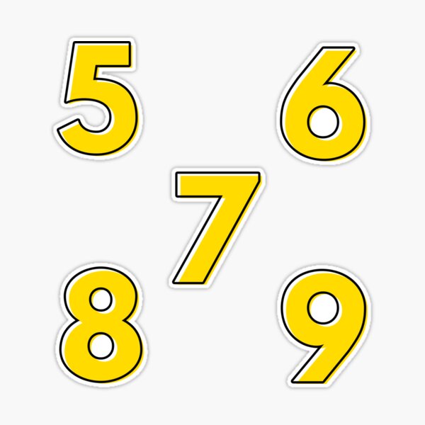 Numbers 5 to 9 - Orange | Sticker