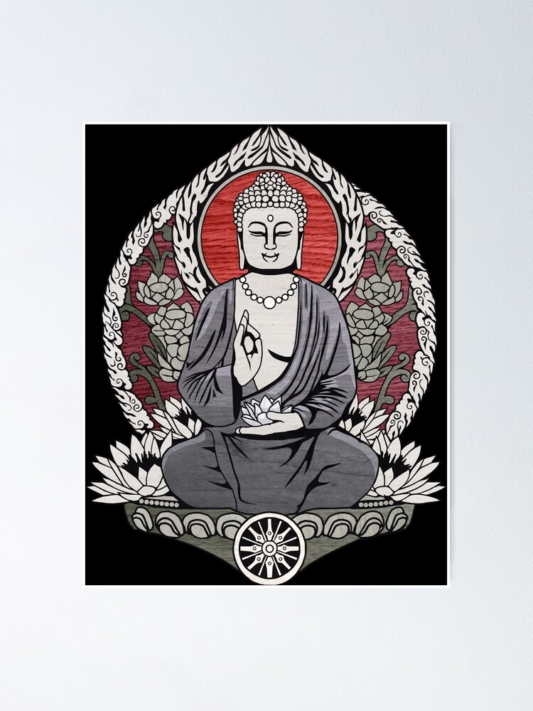 3 Photo Laminations Gautam Buddha Symbol of Peace, (Leanth : 9 inch /hight  : 12 inch ) Pack of