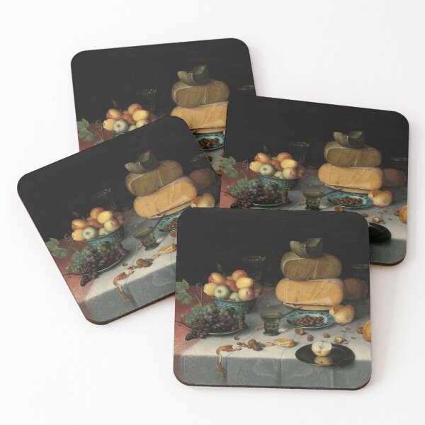 Item preview, Still Life with Cheeses by Floris Claesz. van Dyck, Dutch, 1615 designed and sold by Shapes-Mania.