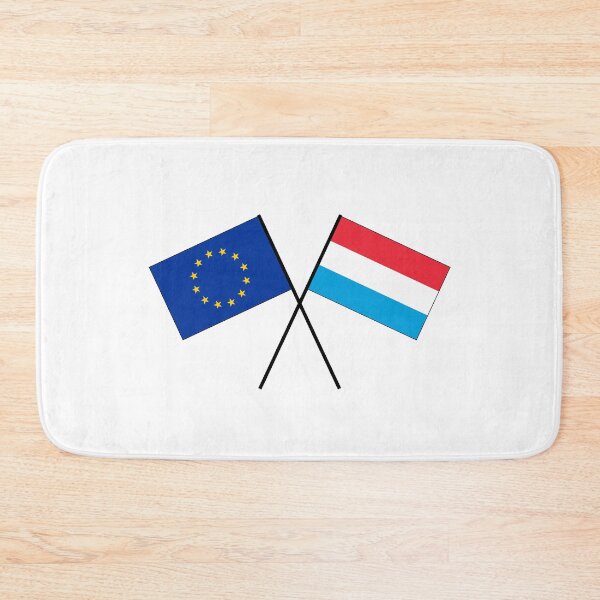 Item preview, Luxembourg Europe crossed flag flag designed and sold by GeogDesigns.