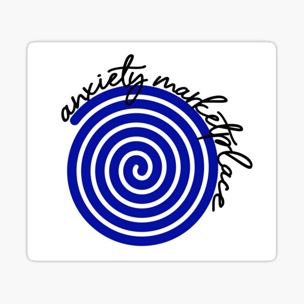 anxiety marketplace logo Sticker