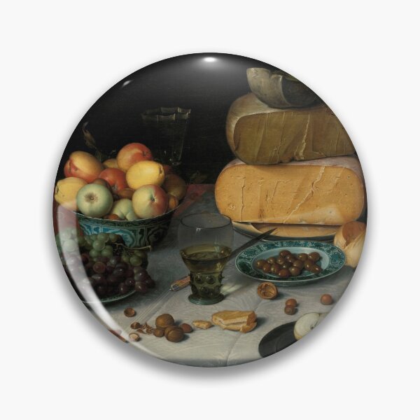 Item preview, Still Life with Cheeses by Floris Claesz. van Dyck, Dutch, 1615 designed and sold by Shapes-Mania.