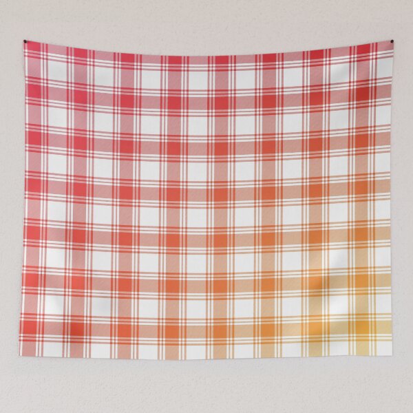 Item preview, Plaid Pattern Warm Red Orange and Yellow Gradient designed and sold by murialbezanson.