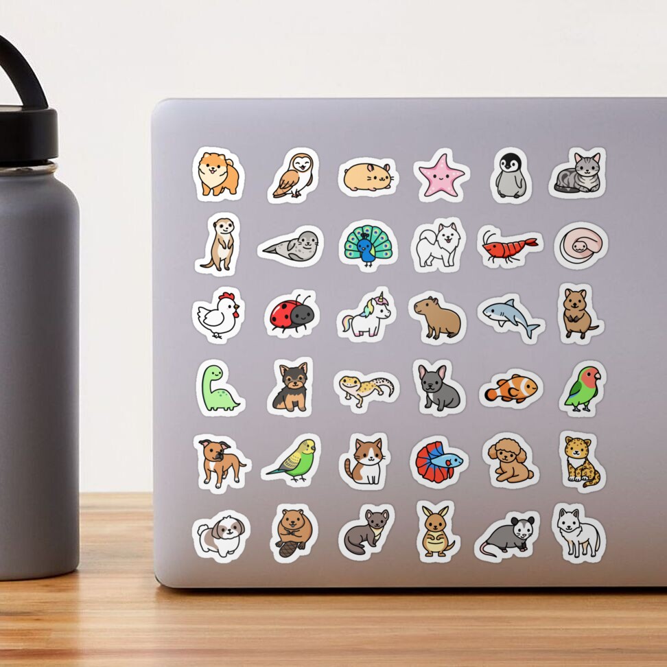 *choose large in sticker!” Mega Cute Animals #3 Sticker
