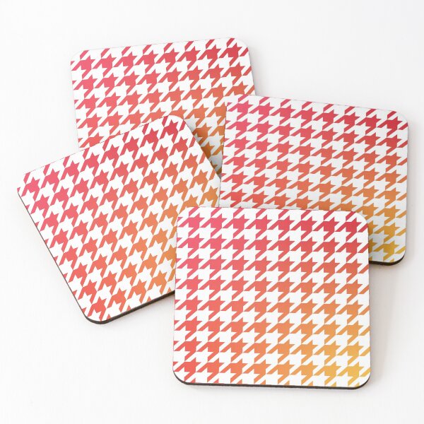 Item preview, Houndstooth Pattern Warm Red Orange and Yellow Gradient designed and sold by murialbezanson.