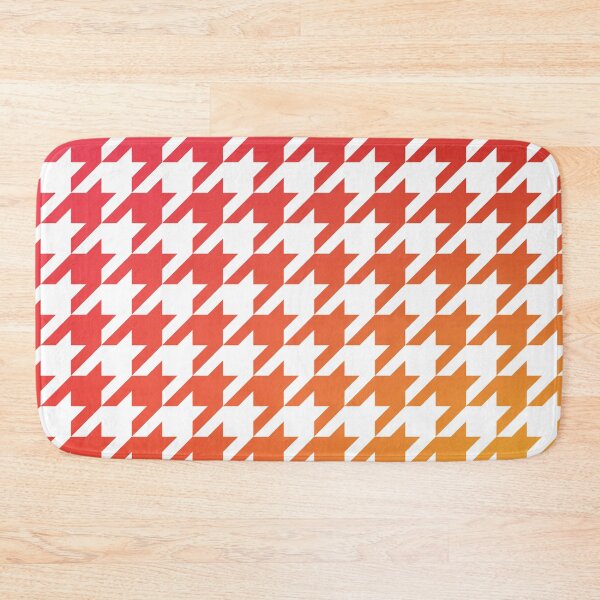 Item preview, Houndstooth Pattern Warm Red Orange and Yellow Gradient designed and sold by murialbezanson.