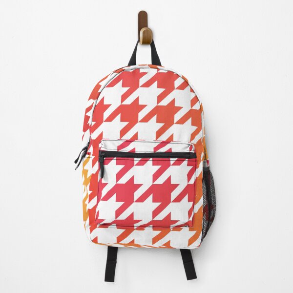Item preview, Houndstooth Pattern Warm Red Orange and Yellow Gradient designed and sold by murialbezanson.