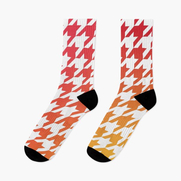 Item preview, Houndstooth Pattern Warm Red Orange and Yellow Gradient designed and sold by murialbezanson.