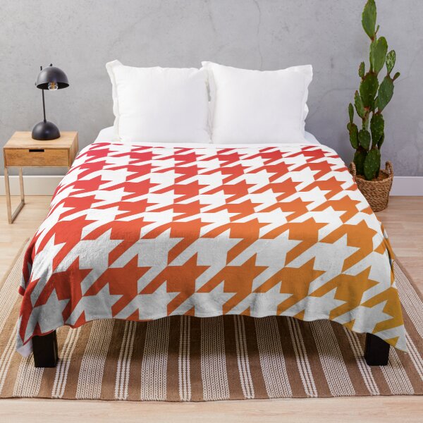 Item preview, Houndstooth Pattern Warm Red Orange and Yellow Gradient designed and sold by murialbezanson.