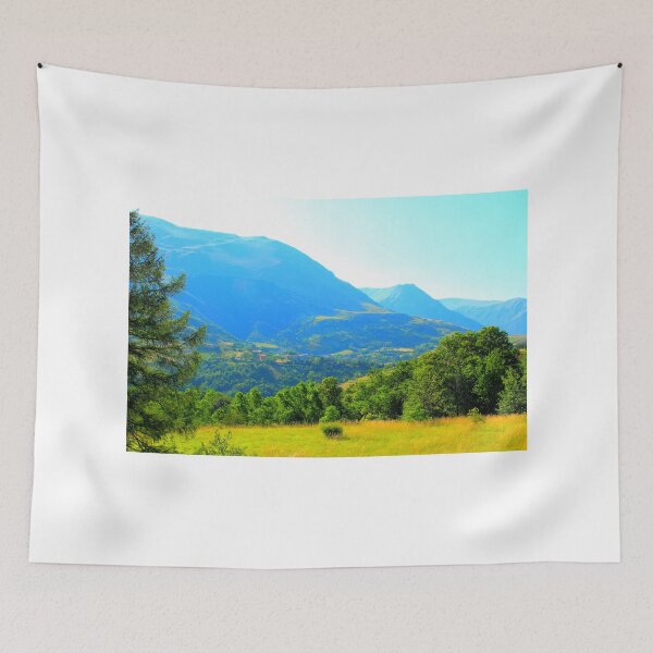 Item preview, View in Montemonaco at the Sibillini mountains and their crests in the background designed and sold by Kristina Drozd.