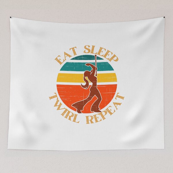 Item preview, Eat Sleep Twirl Repeat Baton Twirler Majorette Gift designed and sold by giftsbyminuet.