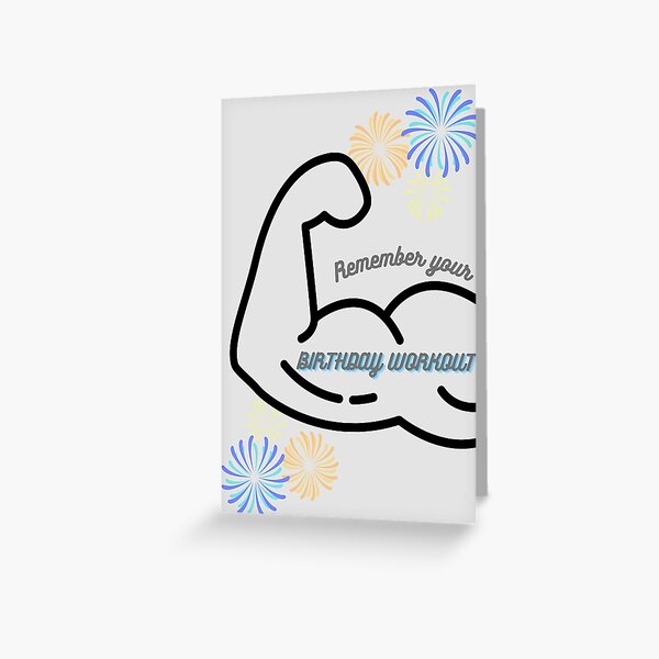 Workout Birthday Card Birthday Card for Gym Lover Fitness 