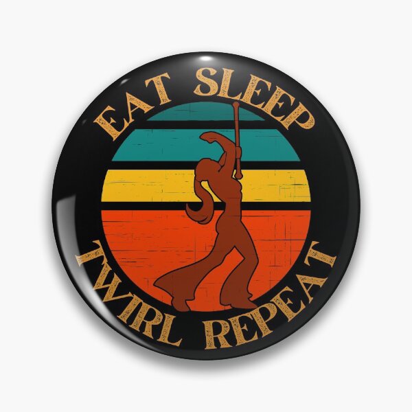 Item preview, Eat Sleep Twirl Repeat Baton Twirler Majorette Gift designed and sold by giftsbyminuet.