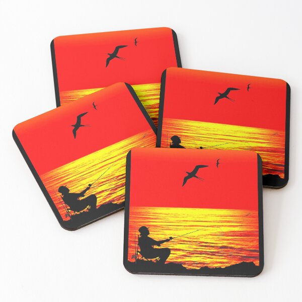 Item preview, Fishing silhouette  designed and sold by AJSkinnerPrints.