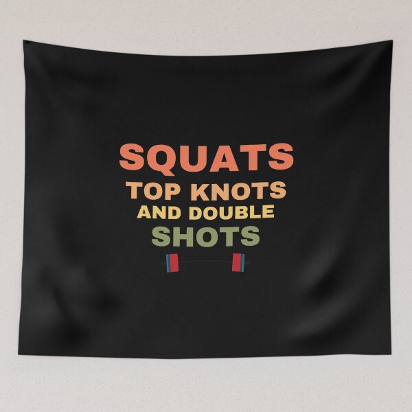 Item preview, Squats Top Knots And Double Shots,funny workout,workout tanks for women cute gym clothes muscle tanks fitness top designed and sold by BousboulaStorie.