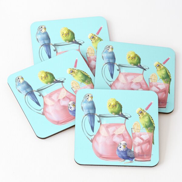 Item preview, Budgies and pink lemonade  designed and sold by Mehu.