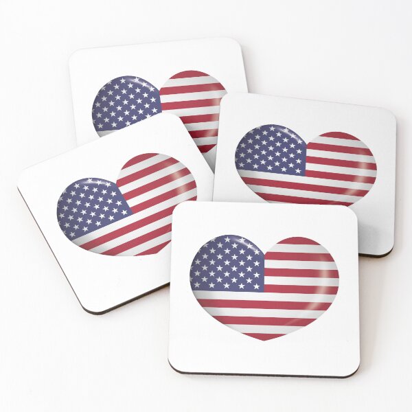 Item preview, Icon representing heart button of the USA flag. Ideal for catalogs of institutional materials and geography designed and sold by LucianoCosmo.