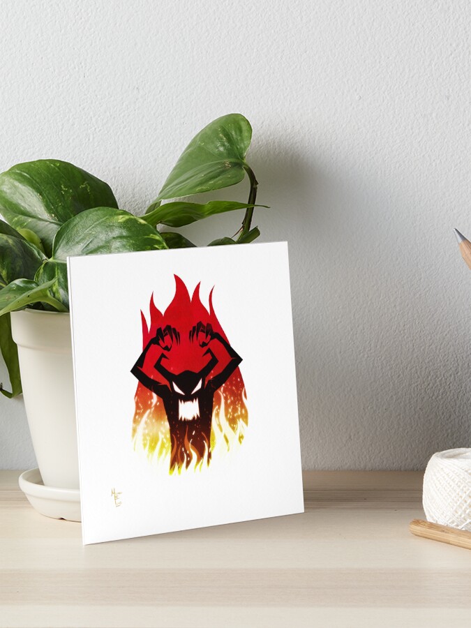Thumbnail 1 of 2, Art Board Print, Hell Fire Demon designed and sold by likemoyd.