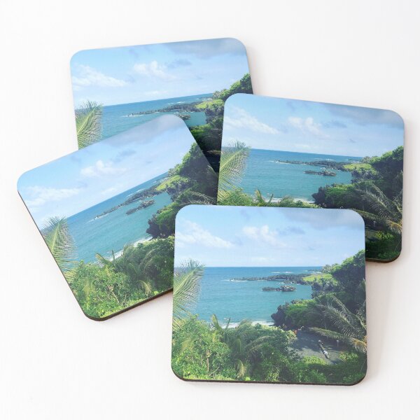 Item preview, Overlook of a Black Sand Beach in Hawaii designed and sold by Sarah  Burgett.
