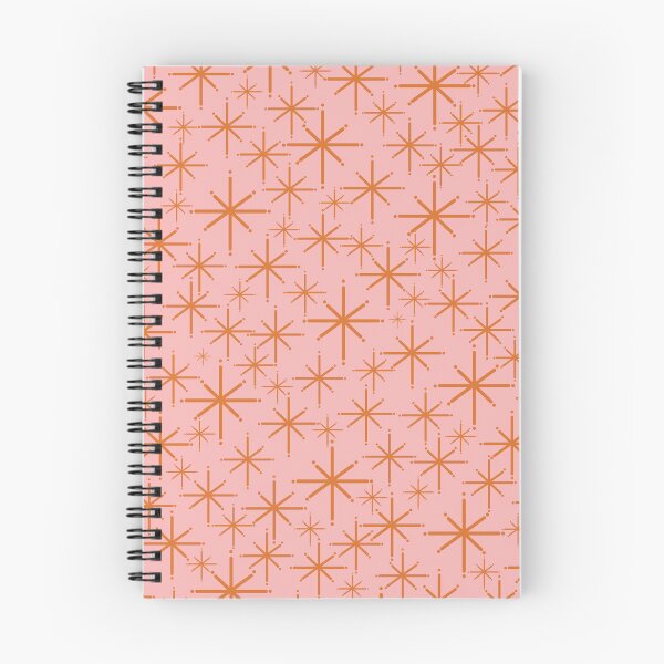 Item preview, Twinkling Retro Atomic Starburst Pattern in Orange and Pink designed and sold by kierkegaard.