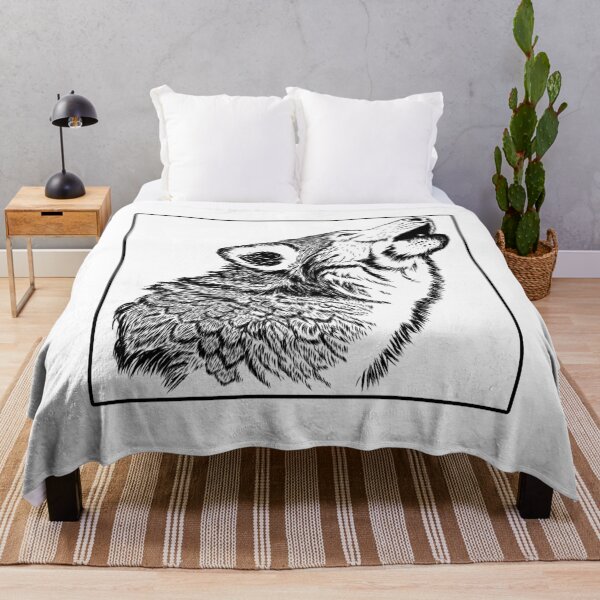 Item preview, Howling Wolf Black and white designed and sold by ClothingJerown.