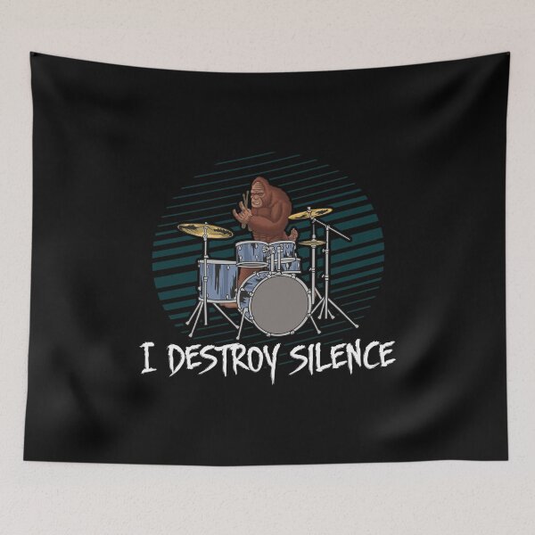 Item preview, I Destroy Silence Drums Bigfoot Drummer Funny designed and sold by cool-merch.
