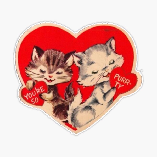 ICON SIZE - Valentine's Day Stickers - Snowball The Cat - [112