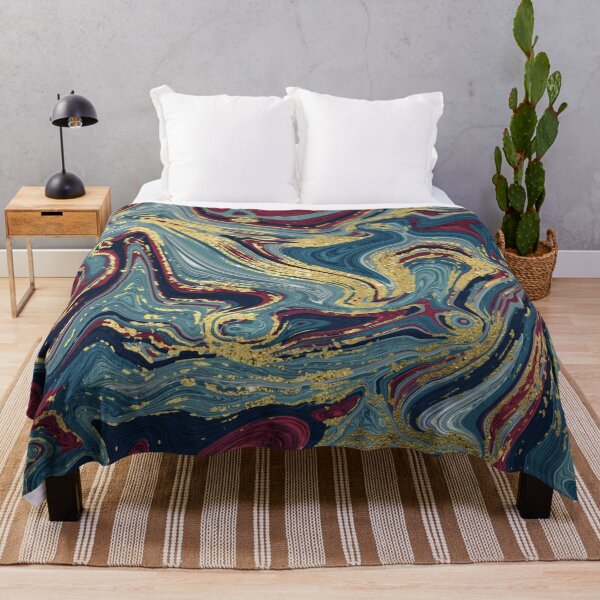 Item preview, Gold Veined Marble Abstract Art designed and sold by Sarah Wainwright.