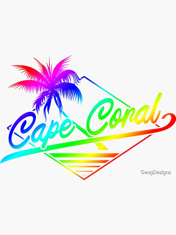 "Cape Coral Florida" Sticker by GeogDesigns Redbubble