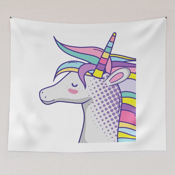 Item preview, old school unicorn  designed and sold by walterjd.