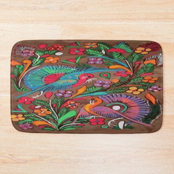 Item preview, Amate bark painting maximalist birds colorful mexican folk art decoration designed and sold by T-Mex.