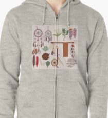 Sudadera con capucha y cremallera Native American Healing Ritual