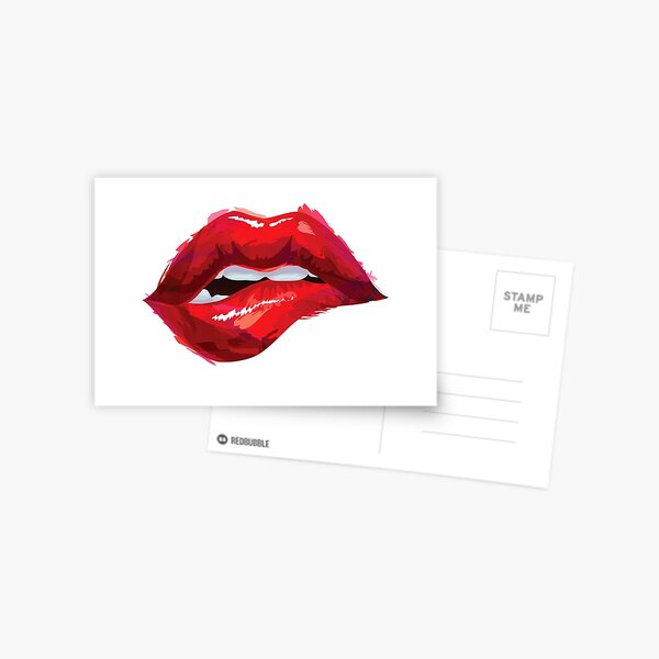 Lip bite Postcard